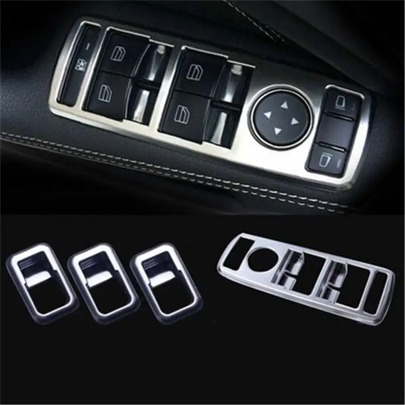 Window Seat Button Panel Interior Chromium Automovil Bright Sequins Modification Decoration 18 19 FOR Mercedes Benz GLE Class | Автомобили