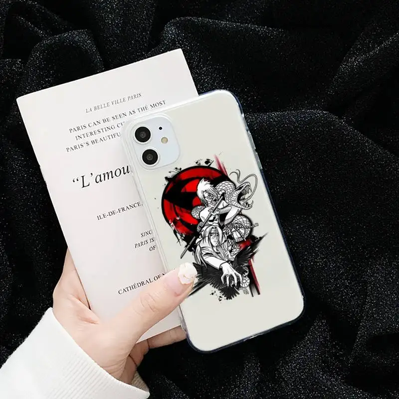 

Naruto Uchiha Itachi Kakashi Phone Case Transparent for iPhone 6 7 8 11 12 s mini pro X XS XR MAX Plus cover funda shell