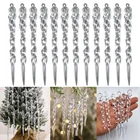 Подвесные украшения, прозрачные искусственный лед искусственные акриловые кристаллы, Рождественский дисплей, реквизит для фотографий, декор для свадебной вечеринки, рождественской елки, 5Z