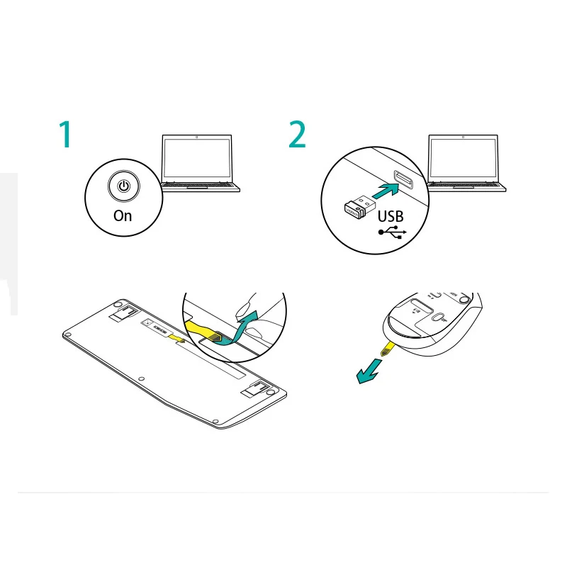 Беспроводная клавиатура и мышь Logitech MK345 прочная полноразмерная оптическая