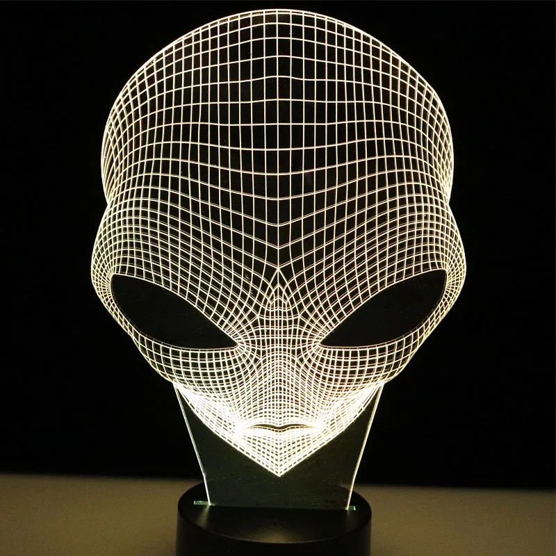 3D светодиодный ночсветильник с головой других планет и 7 цветсветильник света