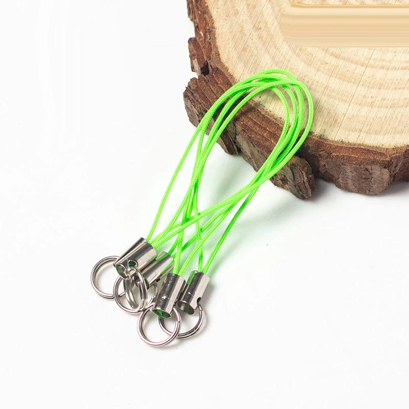 Light Green 20 шт./лот кольцо для ключей со шнуром для ключей DIY сумка для ключей сумки вешалка для игрушек зажимы держатель для ключей брелок DIY аксессуары для ключей - Цвет: Light Green