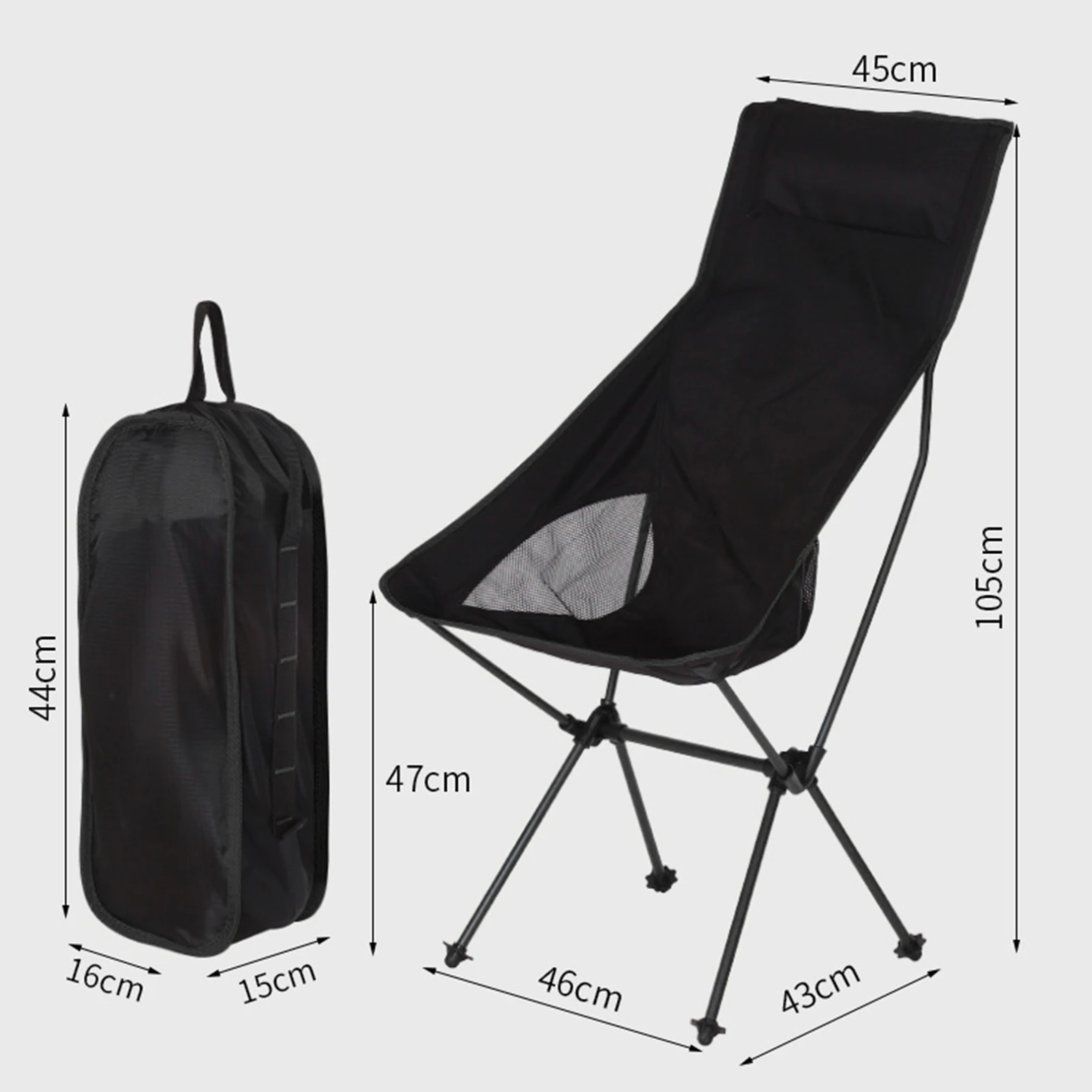 

Beach Chair Fishing Backrest Lightweight Folding Chair Outdoor Portable Backpacking Camping Deck Chairs For Hiking