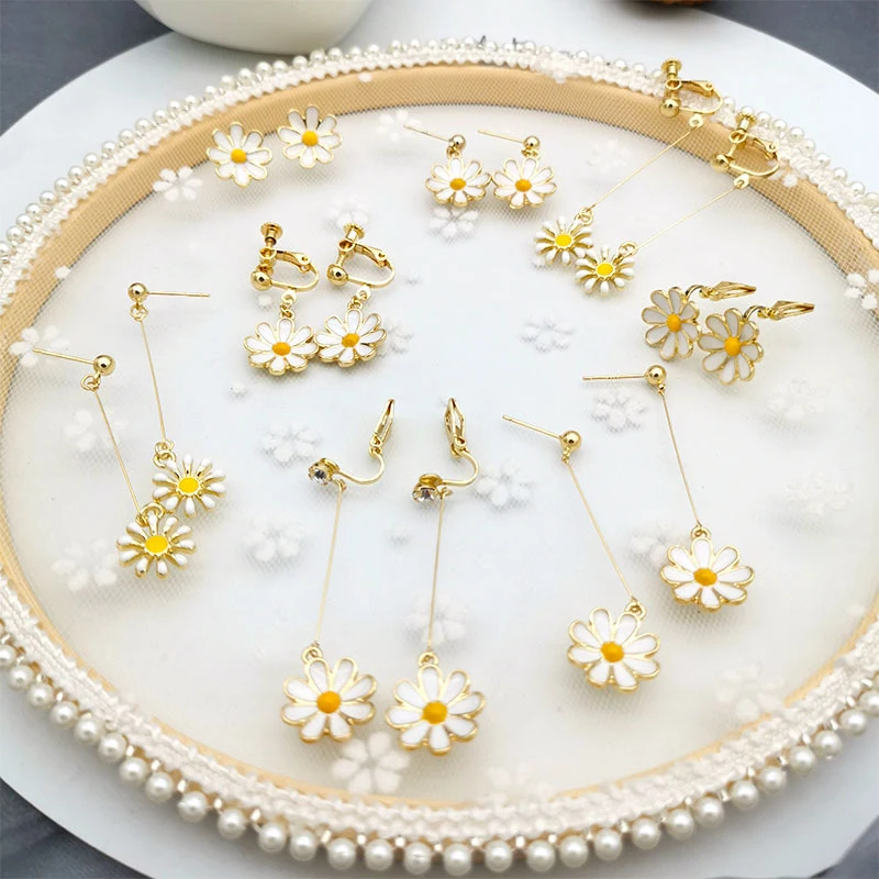 Маленькая Маргаритка зажим для ушей проволока без боли пирсинга несколько