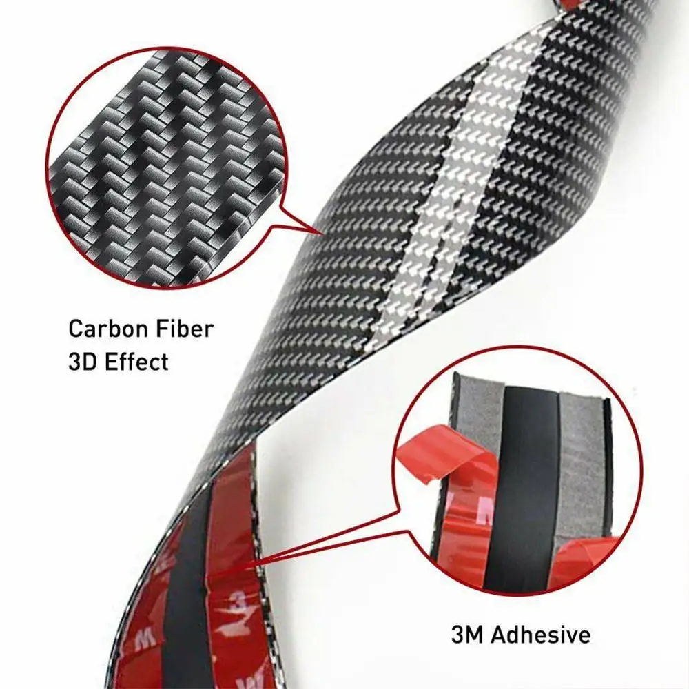 2 м 3 см Универсальный наклейка на автомобиль 4D углеродного волокна резиновый