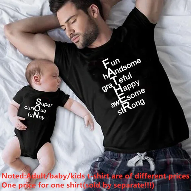 Hipster Father Son Family Matching Tshirts and Baby Kids Boys Tops T-shirt Dad Me Children Short Sleeve Tee | Мать и ребенок