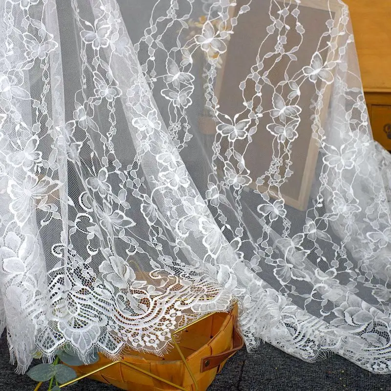 1 5 м широкая Сетка Бабочка кружева ресницы ткань высокого класса одежда