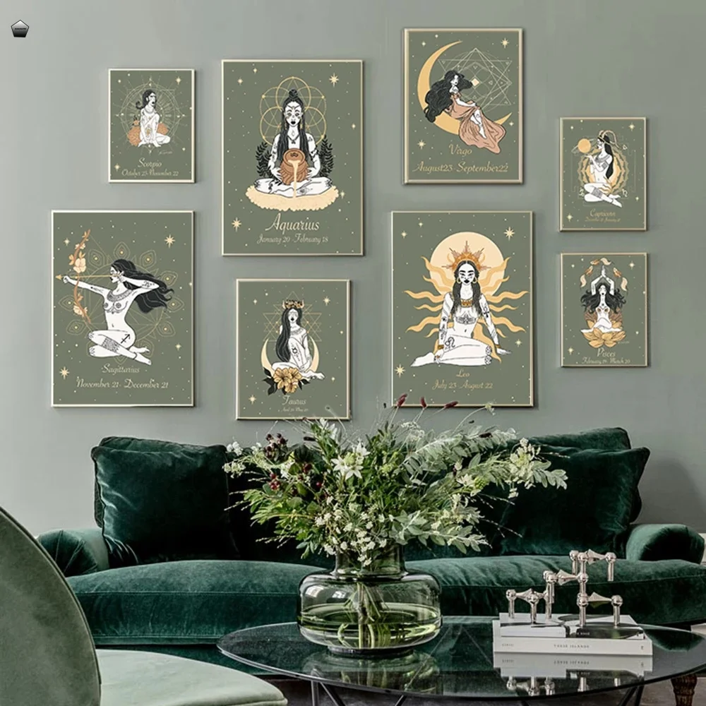 Созвездия детская Настенная картина холст плакат искусство Астрология Бохо