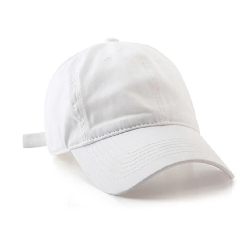 

Summer Washed Cotton Solid Color Adjustable Baseball Cap For Men and Women Soft Top Peaked Cap