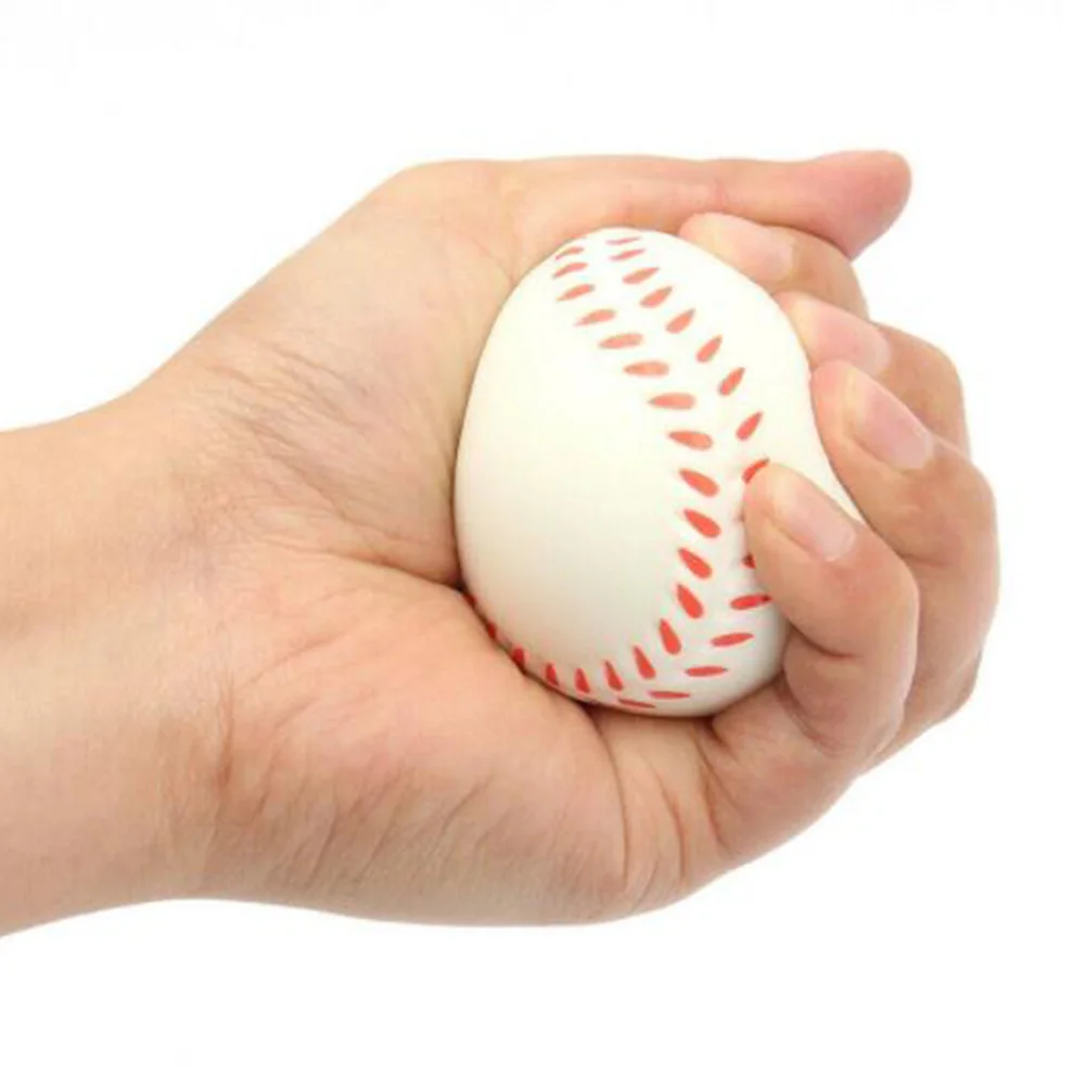 1pcs 6.3cm Relieve Stress Soft Sponge Baseball Indoor Outdoor Practice Training Base Ball Child PU BaseBall Softball Toys Squeez - купить по