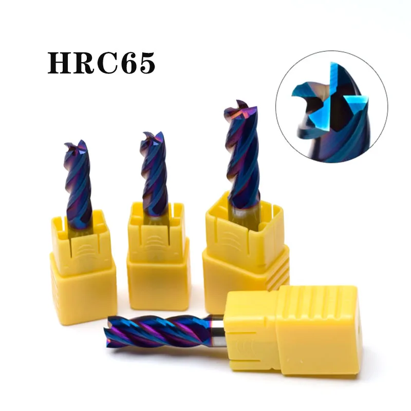 2 мм 4 флейты HRC65 карбидная Концевая фреза из сплава карбид Вольфрамовая сталь