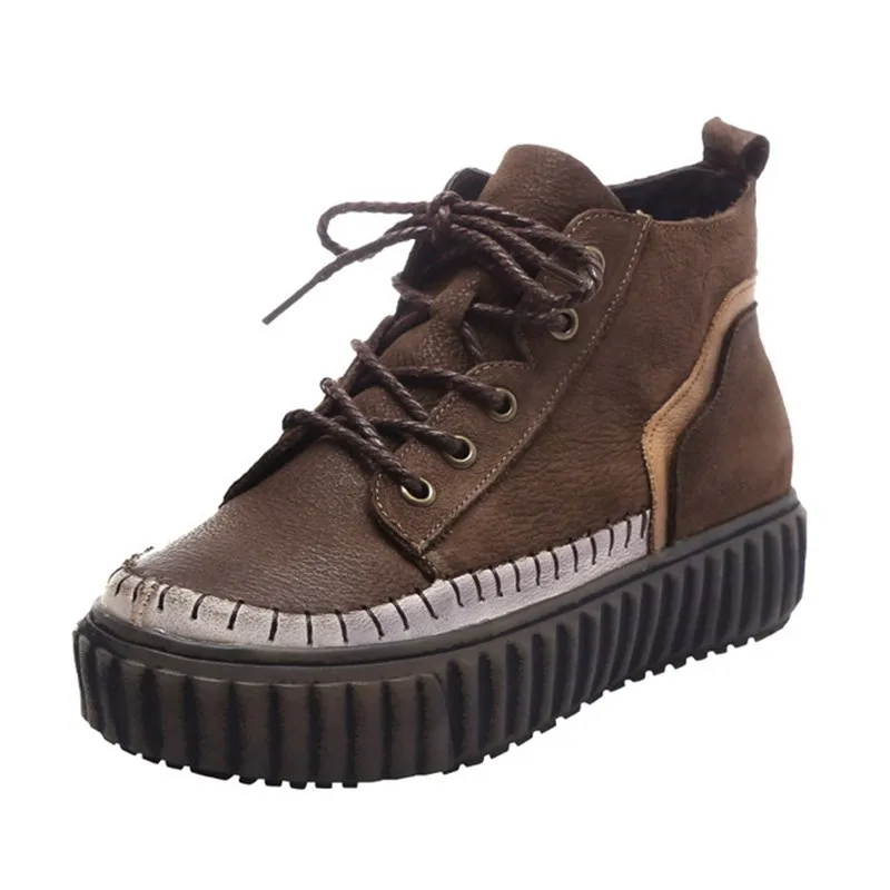 

Martin boots women 2019 autumn winter new leather short boot retro casual non-slip beef tendon soft bottom casual women boot