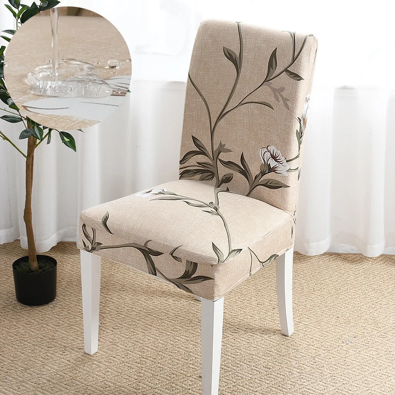 

Orchid Prints Waterproof Elastic Stretch Chair Cover Universal Size Slipcovers Seat Cover for Dining Room Banquet Hotel