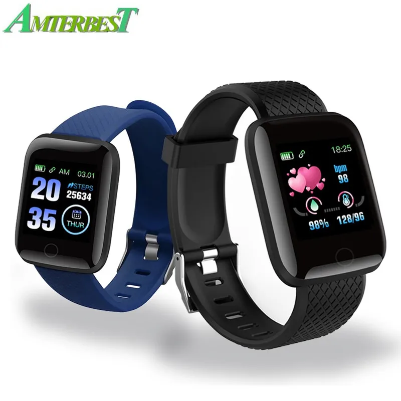 

Смарт-часы AMTERBEST D13 116 Plus с пульсометром, спортивный смарт-браслет, водонепроницаемые Смарт-часы Android IOS
