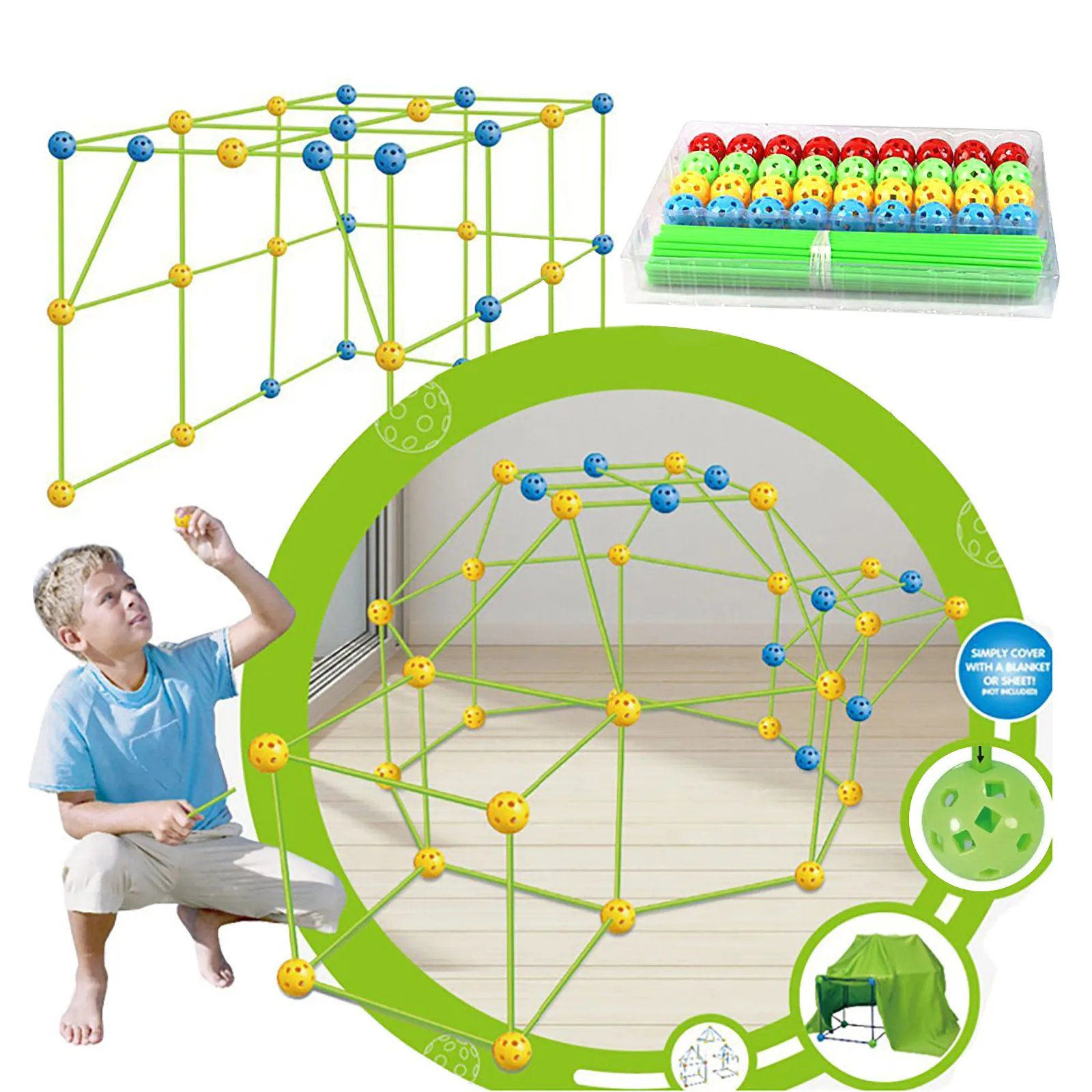 

Education Assembling building block toy kit DIY children's tent toy assembling building block toy set boy girl gift майнкѬа Q6