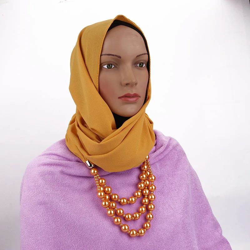 

Multi-Style Decorative Jewelry Necklace Pendant Chiffon Scarf Women Foulard Femme Accessories Hijab FreeShipping Silk Scarf #21