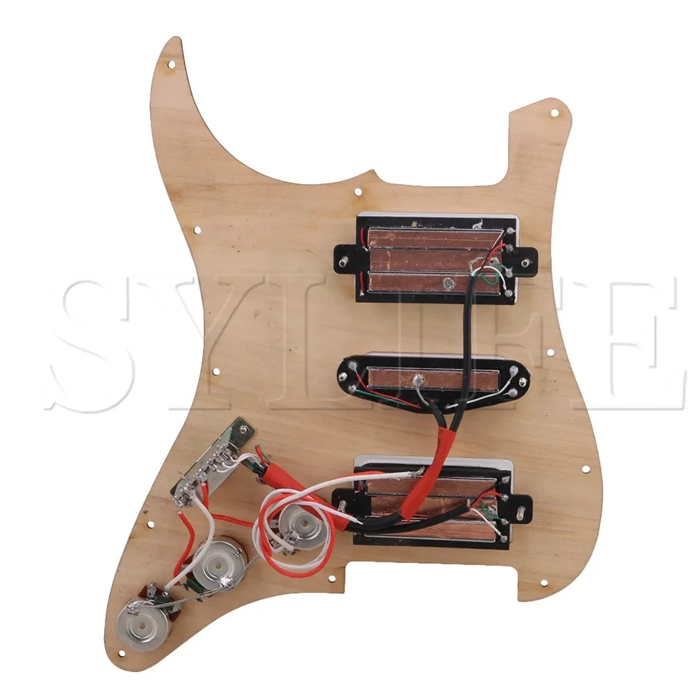 Maple Bauhinia Pattern 11 Holes HSH Pickguard Set for Electric Guitar | Спорт и развлечения