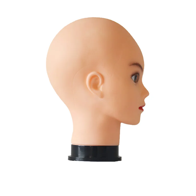 55cm Bald Wig Head Realistic Women Dummy Head for Wig Hat Display With Free Clamp Mannequin Head Wig Stand