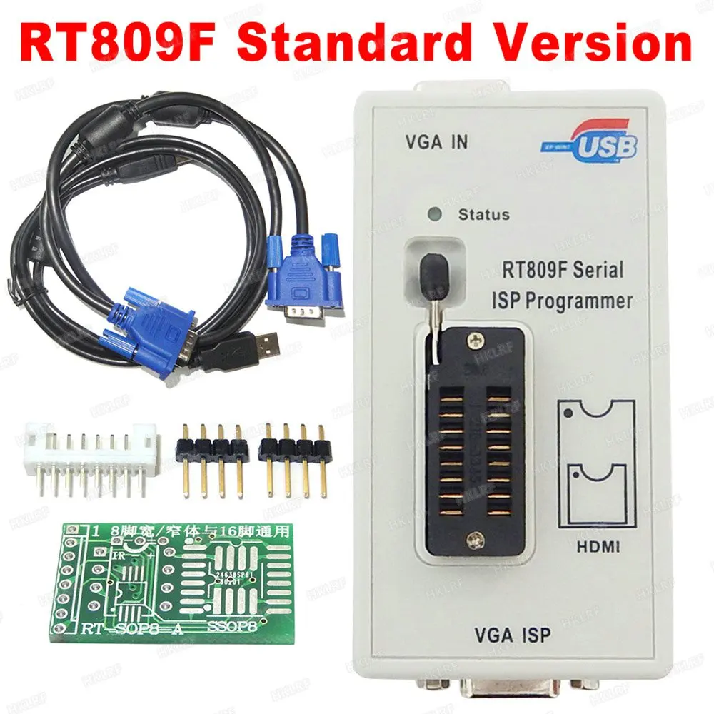 RT809F Programmer RT890F программист с PEB-1 плата расширения с SOP8 тестовым зажимом 1,8 в адаптер SSOP8 TSSOP8 KB9012 VGA lcd ISP программист - Цвет: RT809F Programmer