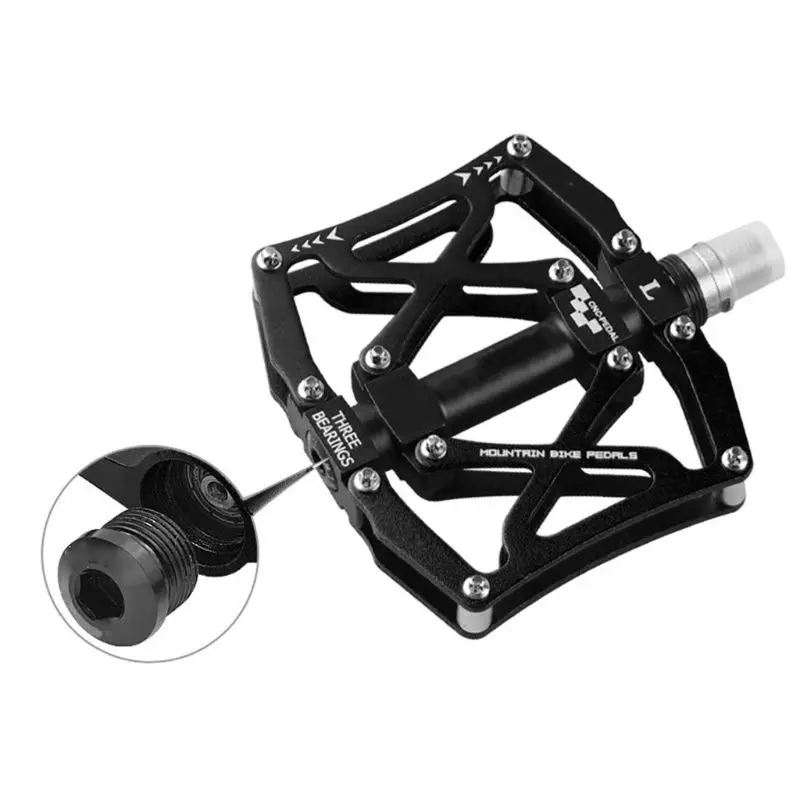 

Road Mountain Bike Pedals Aluminum Alloy Bearing Bicycle Parts Anti-skid Lightweight Riding Foot Platform Durable Cycling D0LB