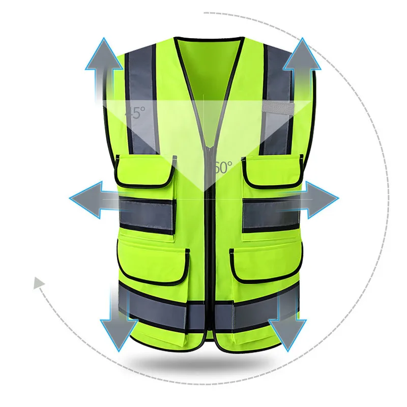 Светоотражающий жилет для строительной площадки флуоресцентный одежда охраны