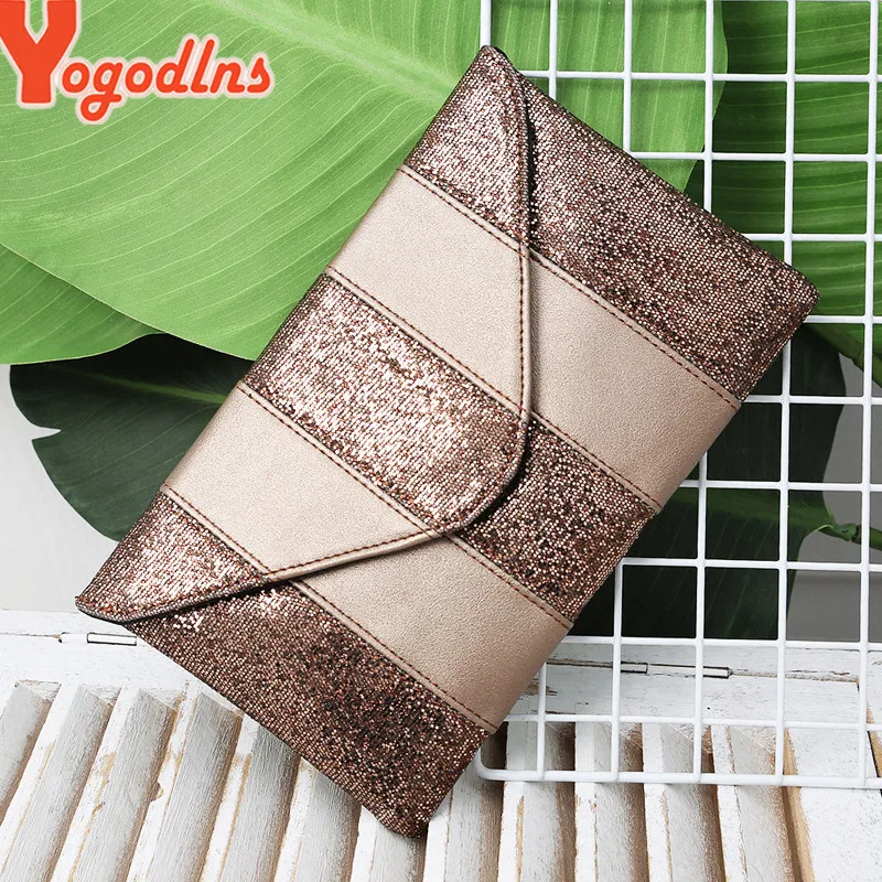 Yogodlns Fashion Handbag Women's Clutch Bag PU Leather Women Envelope Zipper Evening Female Clutches Torebki |