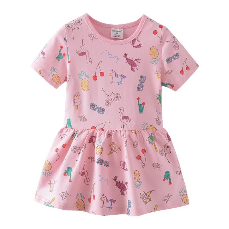 Детское летнее Хлопковое платье с принтом арбуза 2020 | Детская одежда и обувь