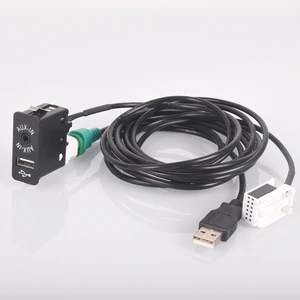 car usb aux in plug input socket adapter for bmw e60 e61 e63 e81 e87 e90 f10 f12 e70 x1 x3 x5 for mini cooper r56 free global shipping