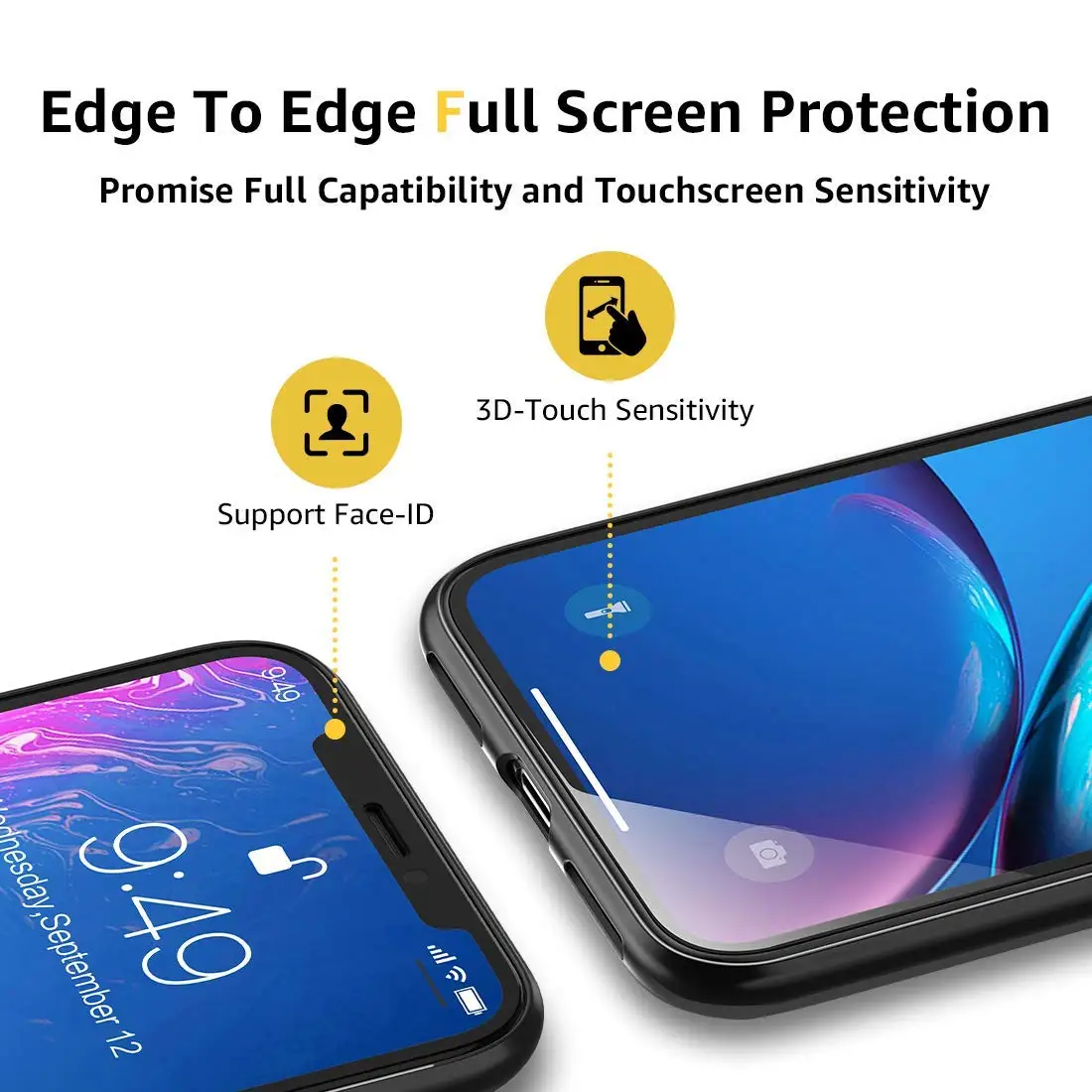 Стекло для iPhone Xs Max Xr X 6 s 7 8 Plus полное покрытие Защита экрана 11 Pro на iPhone11 2019