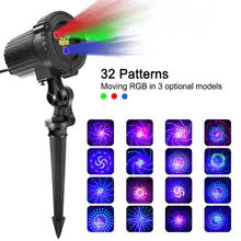 32 RGB Christmas Laser Light Projector Outdoor Garden Waterproof  DJ Laser Christmas Tree Villa House Holiday Lights