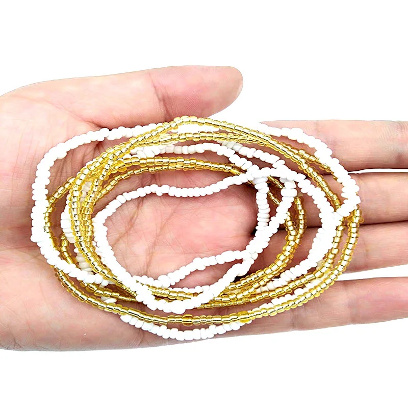 Богемные двухрядные цепочки для тела из бисера ювелирные изделия мода 2019