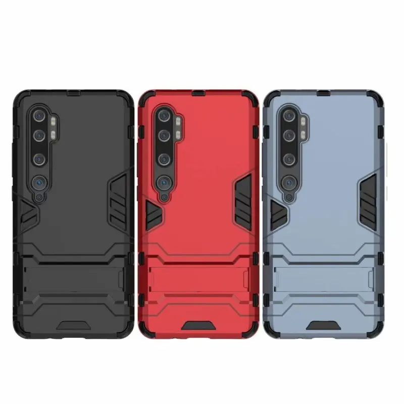 Чехол для Xiaomi Mi Note 10 защитный чехол силиконовый + пластиковый жесткий задней