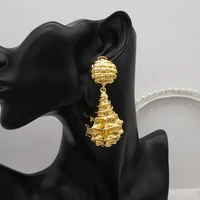 fashion metal statement earrings trendy gold color geometric hanging dangle earrings copper jewelry for women gift