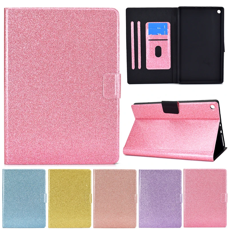 

Tablet Cover For Amazon HD8 HD 8 Glitter Leather Case For Coque Amazon Kindle Fire HD8 HD 8 2018 2017 2016 8.0 inch Cover Cases