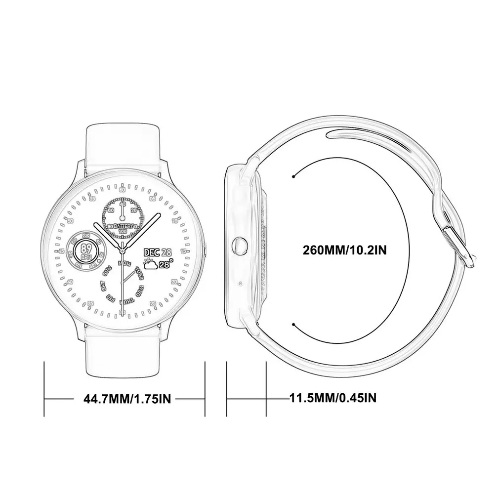 

I11 Smart Watch Men Full Touch Round Screen Sports Fitness Monitoring Watch IP68 Waterproof Wireless Bracelet