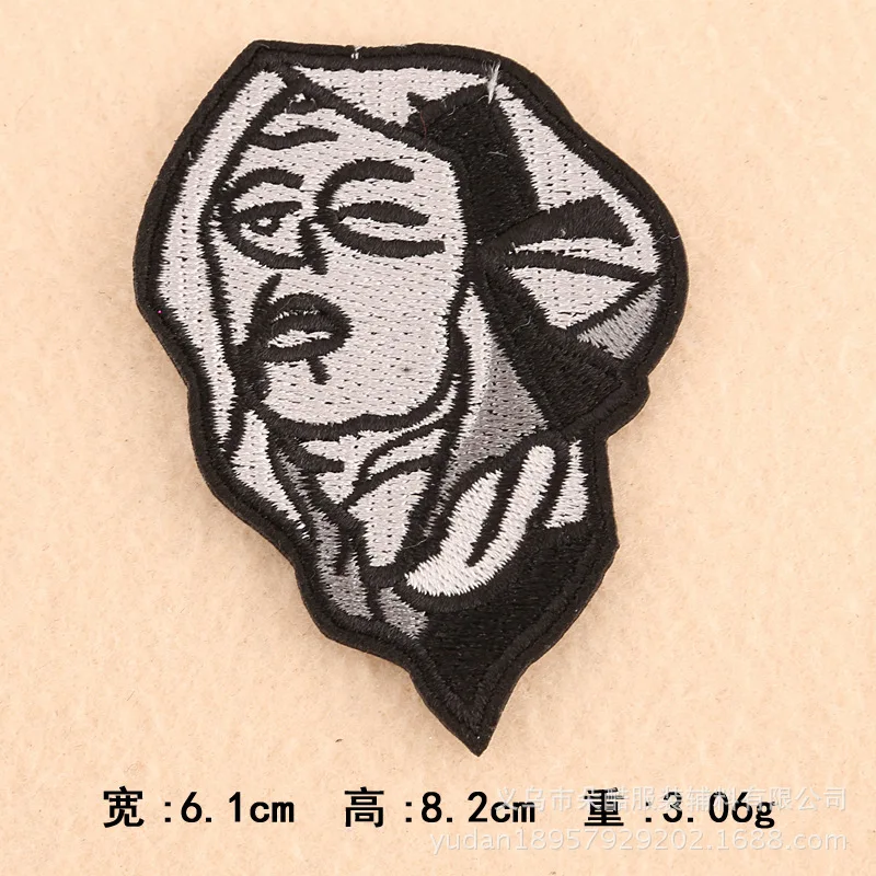 

end embroidery personage personality stickers embroidery patch cool computer cloth stickers badge clothing accessories