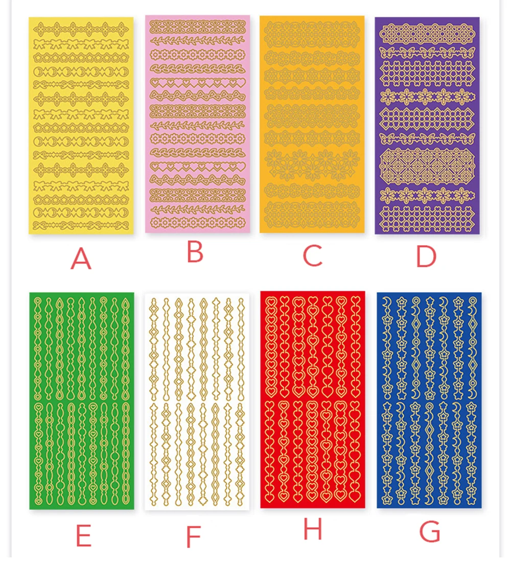 

Gold Foil Bright Kawaii Stickers Star Lace Cute Stickers DIY Photo Scrapbooks Diary Decoration Sticker Label