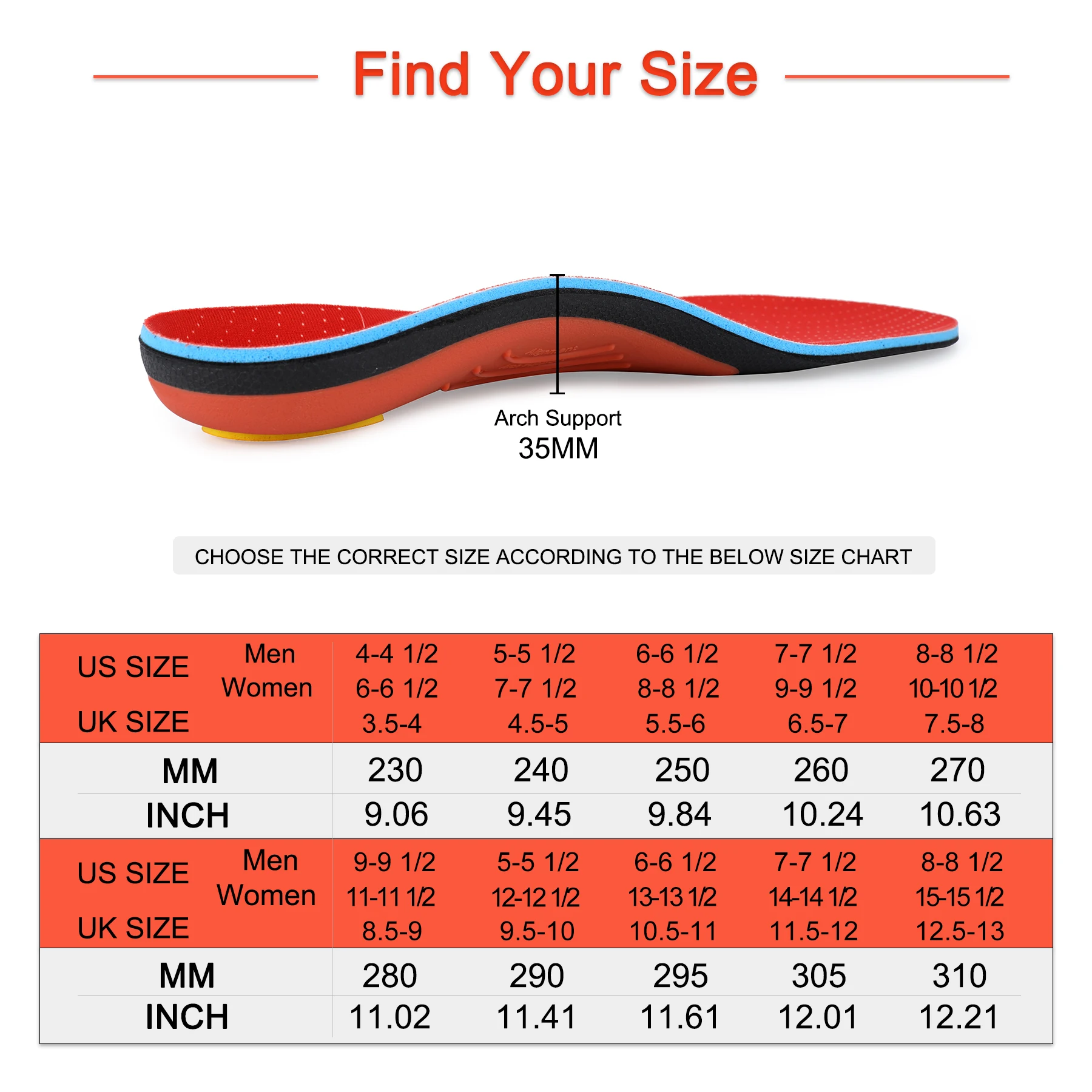 Plantar Fasciitis Orthopedic Sport Insole Men Women Sneaker Flat Feet High Arch Support Orthotic Insoles Plantillas Insert Sole images - 6
