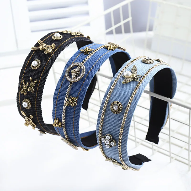 Девушка из барочного жемчуга повязка на голову в винтажном стиле ручной работы с