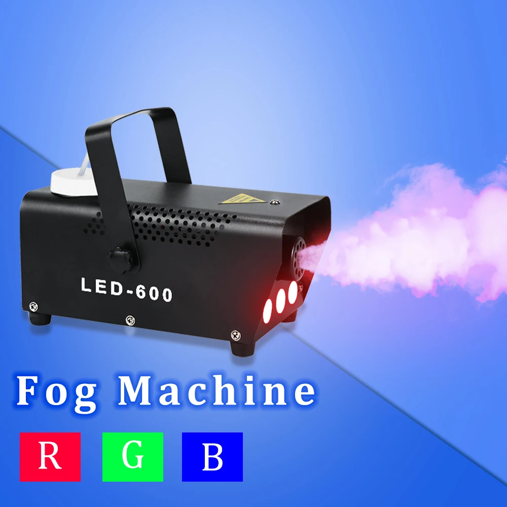 Рождественский дымовой аппарат СВЕТОДИОДНЫЙ 600 RGB дистанционный 110 240 в DJ диско