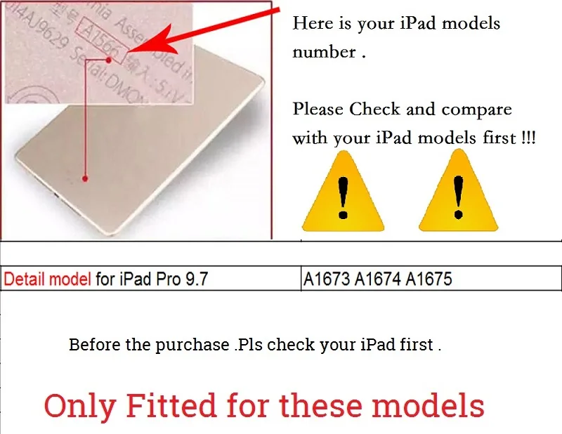 Чехол книжка A1673 A1674 для iPad Pro 9 7 2016 Магнитный умный флип чехол из искусственной