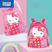 takara tomy fashion cute cartoon hello kitty backpack simple waterproof comfortable wearable childrens school bag