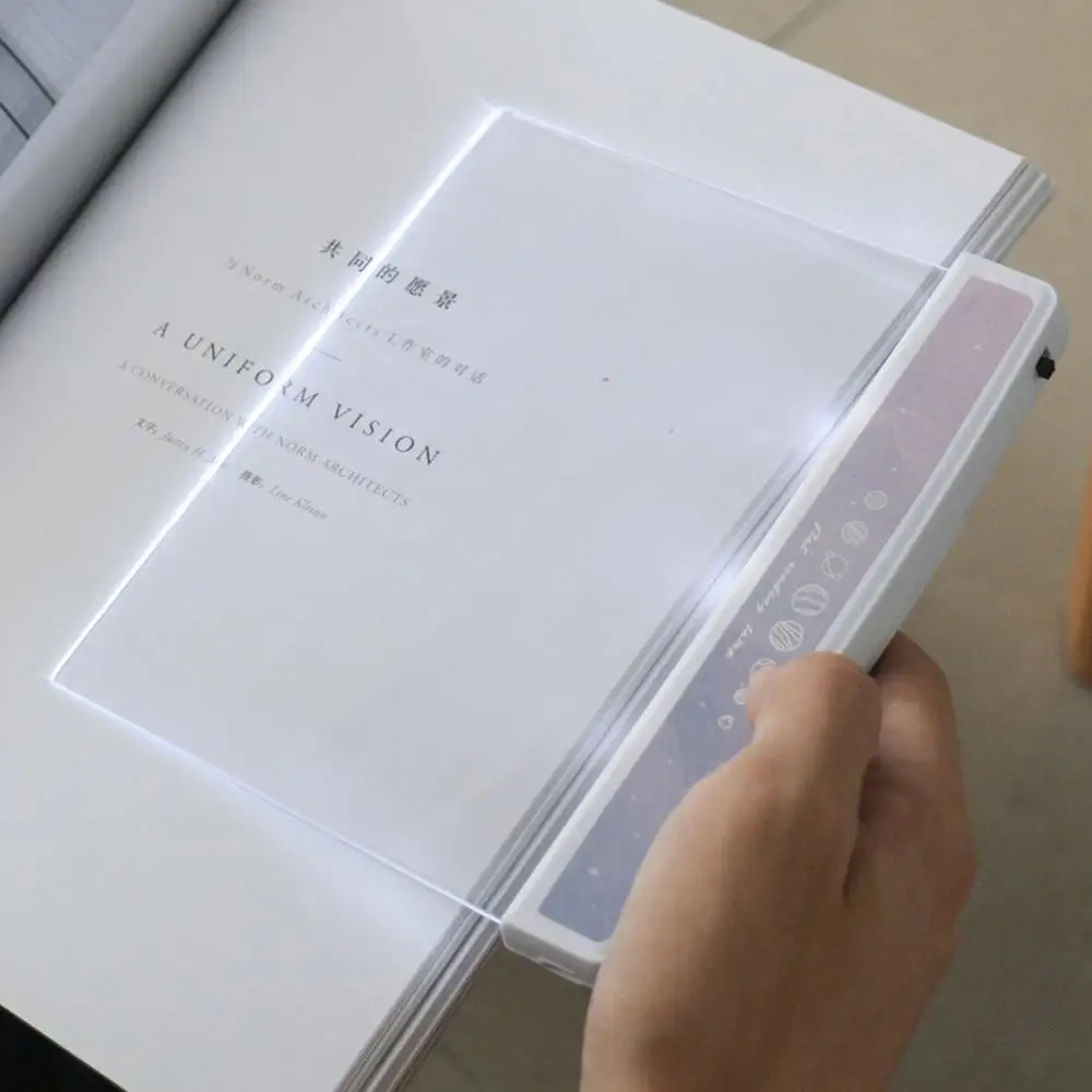 Плоский светодиодный светильник для чтения ночник переносной путешествий