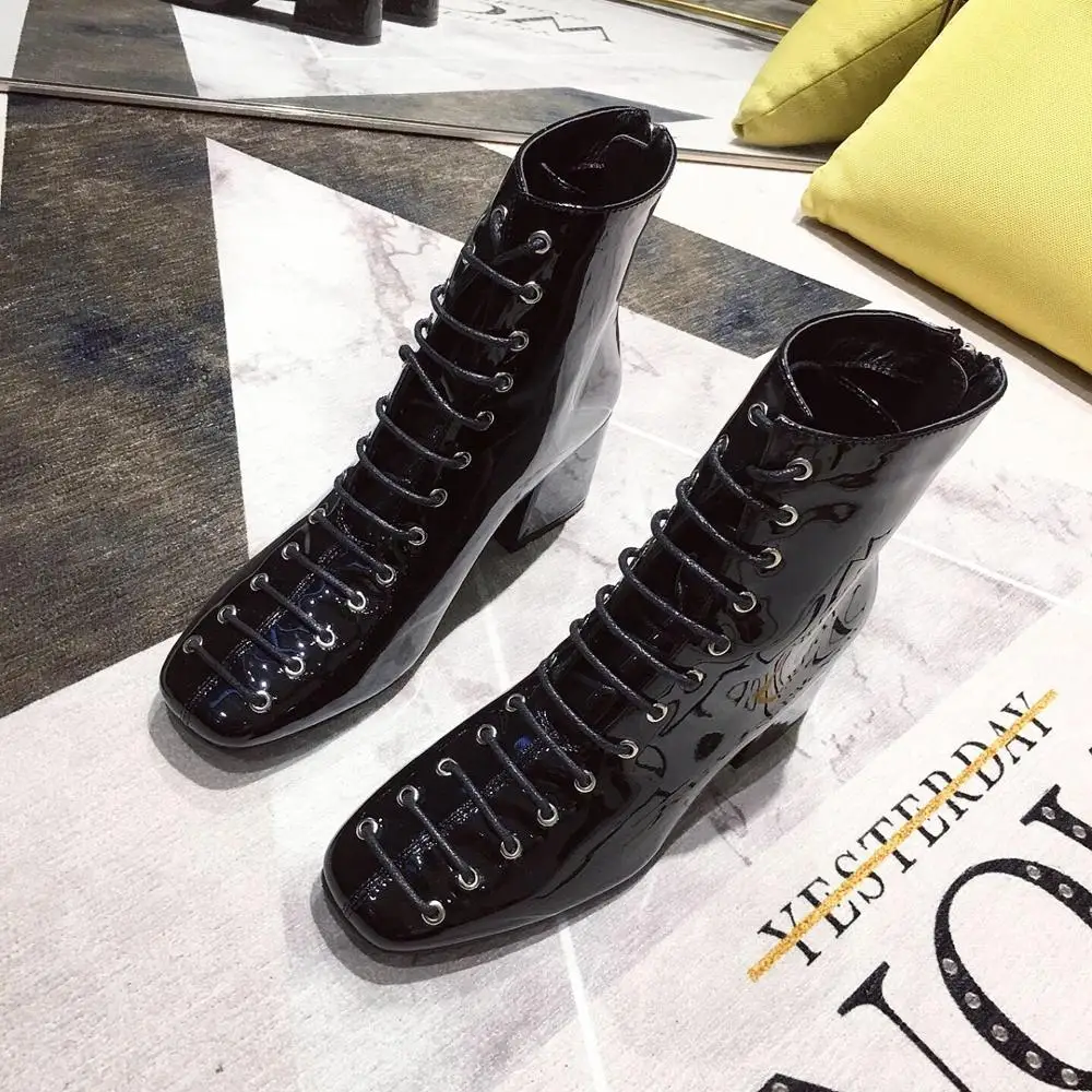 2019 г. Новые осенние модные тонкие ботинки в британском стиле короткие Ботинки martin