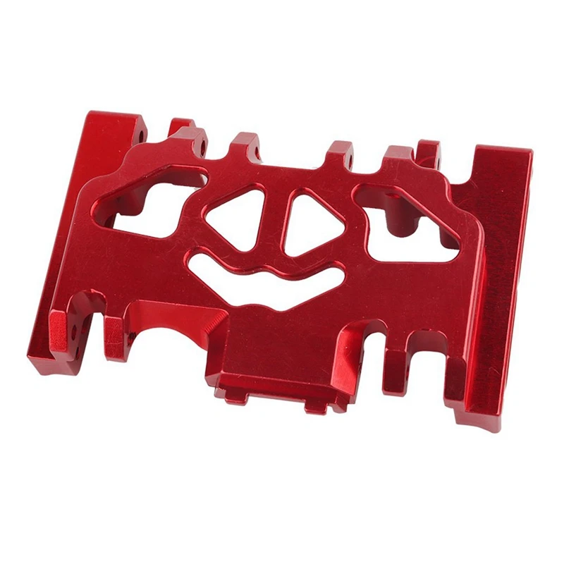 

2 Set RC Car Part: 1 Set Chassis Armor Protection Skid Plate Kit & 1 Set Gearbox Mount Holder Chassis Gearbox Base