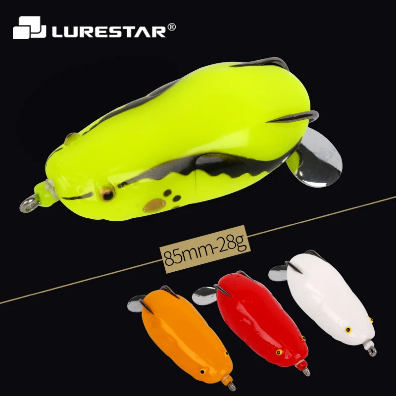 28g 85mm Japan Mould Big Rubber Frog Fishing Lures With balance weight Spoon Snakehead Lure Floating Artificial Bait pe
