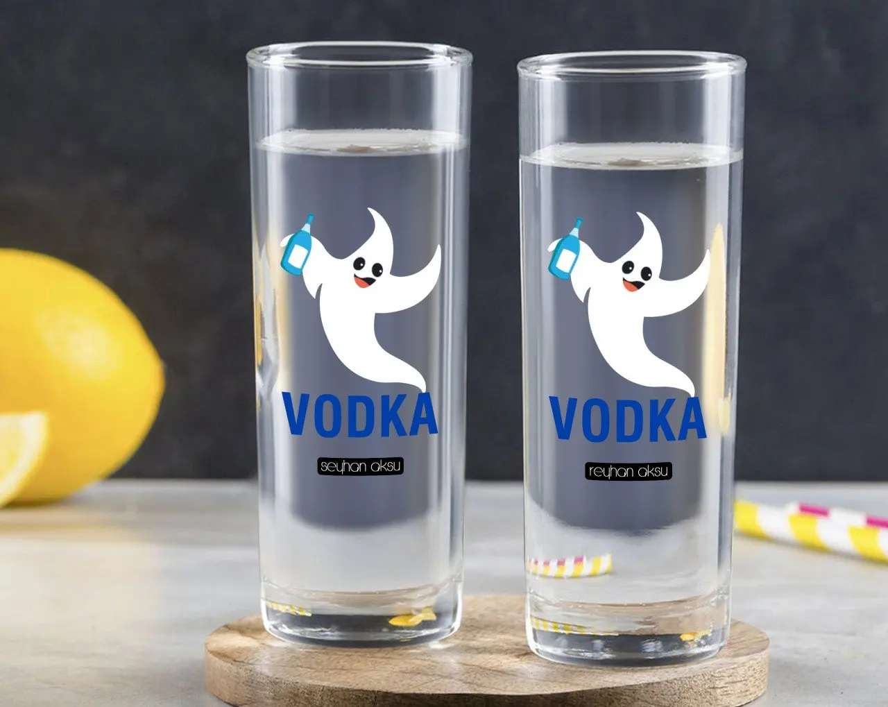 

Персонализированная разноцветная водка с принтом, двойная водка, барью-1