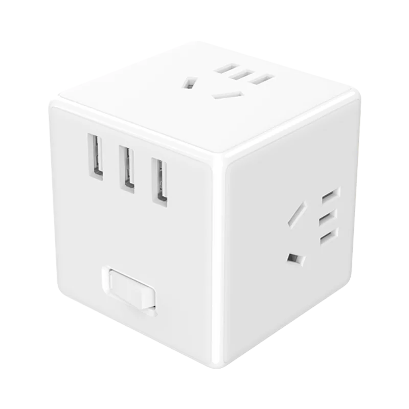 wireless Xiaomi Mijia Rubik's Cube защита конвертера дизайн полосы 3USB разъем PD быстрое зарядное устройство подключаемый Электрический проводной преобразователь - Цвет: wireless