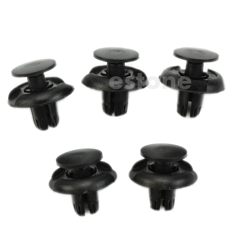 

10pcs Nylon Trim Board Panel Retainer Clips Fasteners Black for toyota 1XCF