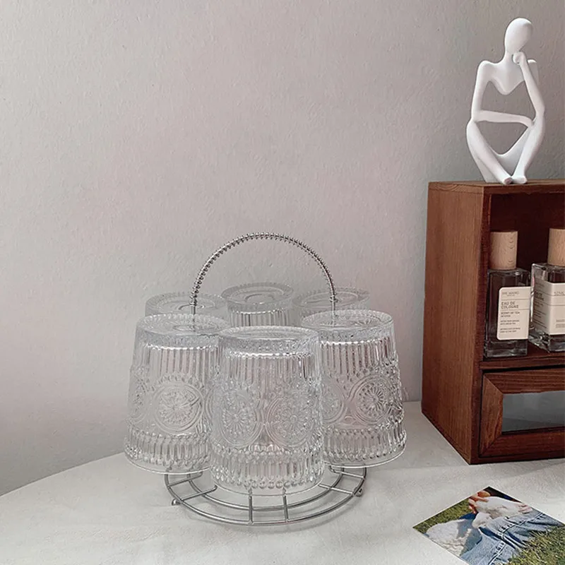 

CuteLife Round Stainless Steel Shelf Table Tray Organizer Kitchen Storage Rack Home Decoration Accessories Dish Drying Cup Shelf